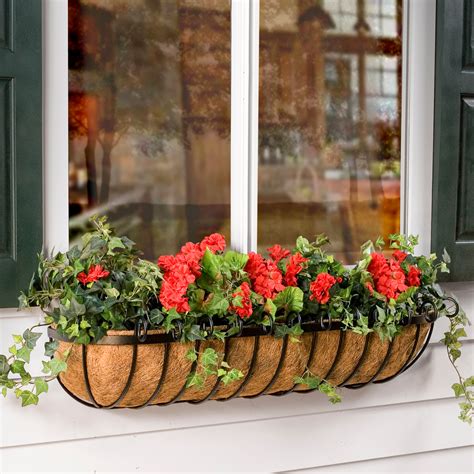 hay filler for steel window box planter|hayrack window planters.